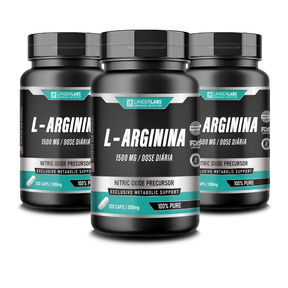 Kit 3 L-Arginina Lander Labs 1500mg – 120 cápsulas