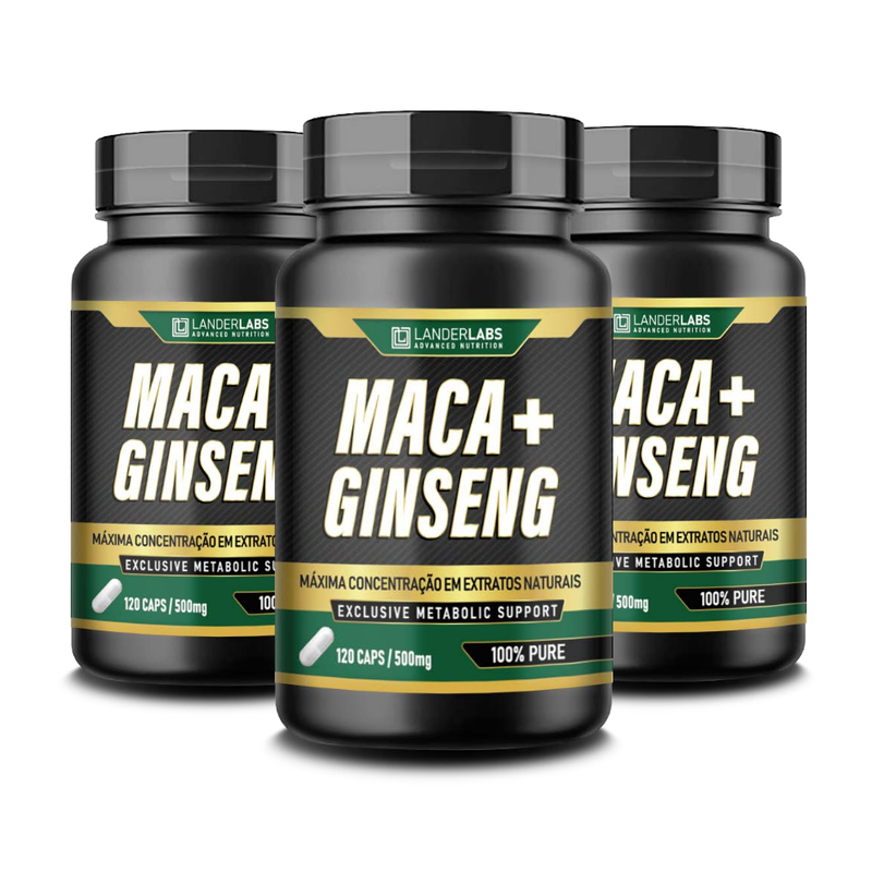 Maca + Ginseng LanderLabs 500mg – 120 cápsulas