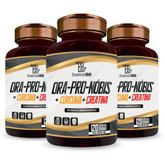 Kit 3 Ora-Pro-Nóbis + Cúrcuma + Creatina Essencial Bio 500mg – 120 cápsulas