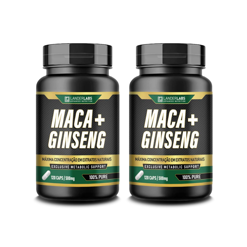 Maca + Ginseng LanderLabs 500mg – 120 cápsulas
