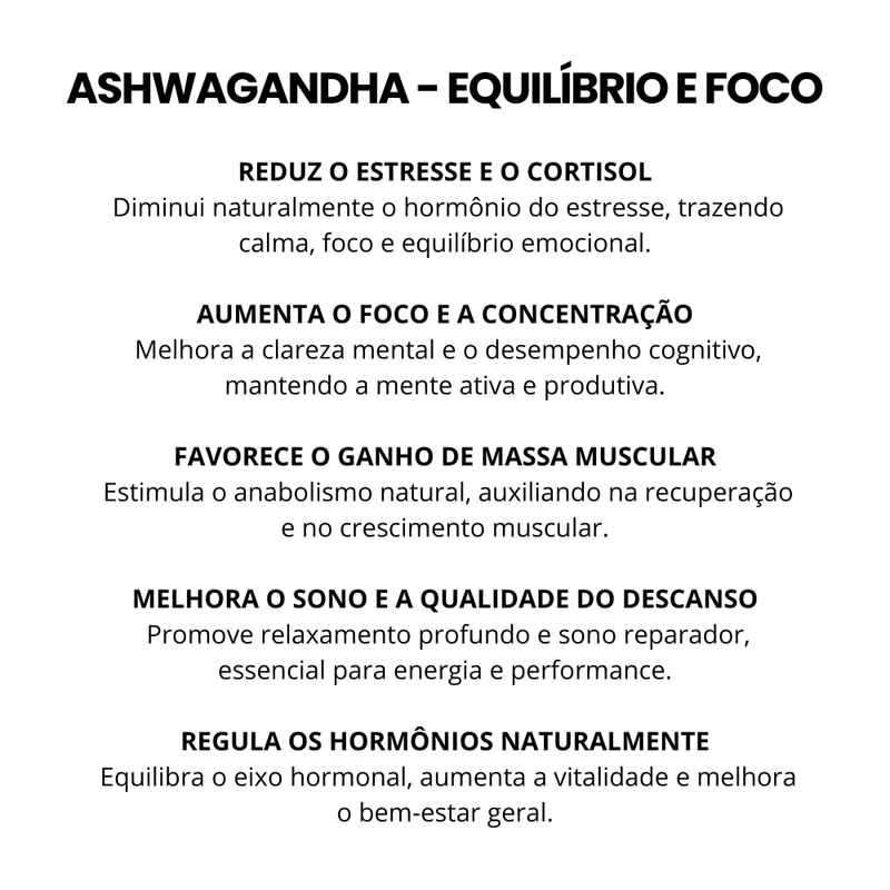 Combo Feno Grego + Moringa + Ashwagandha + Maca Peruana Negra