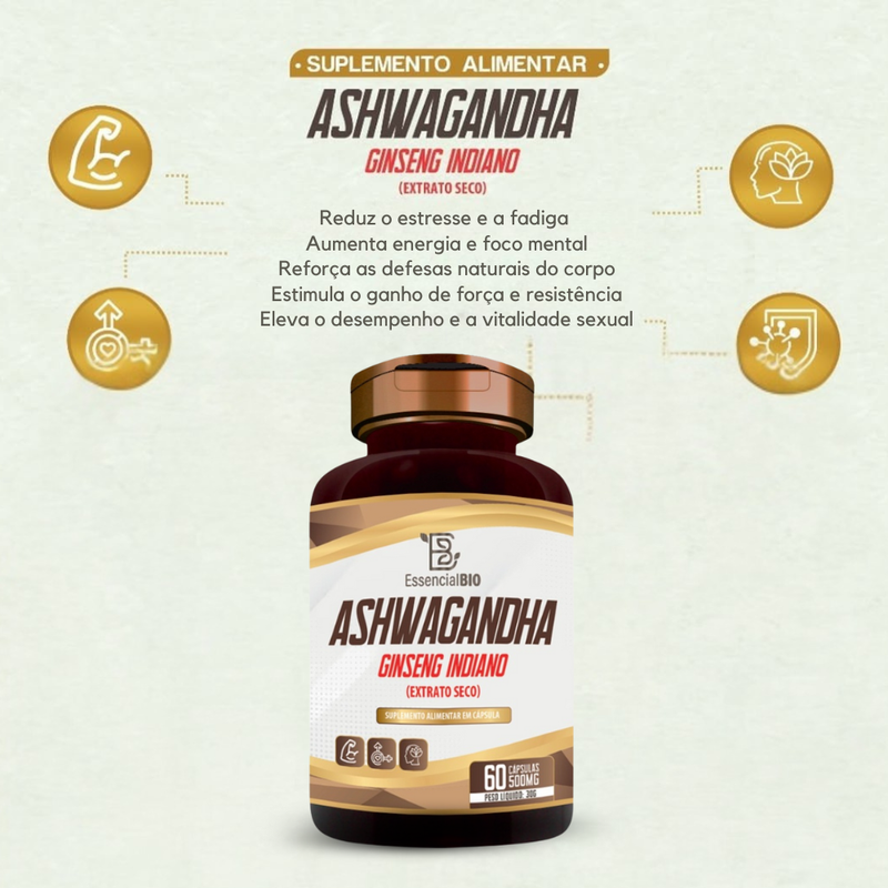 Combo Feno Grego + Moringa + Ashwagandha + Maca Peruana Negra